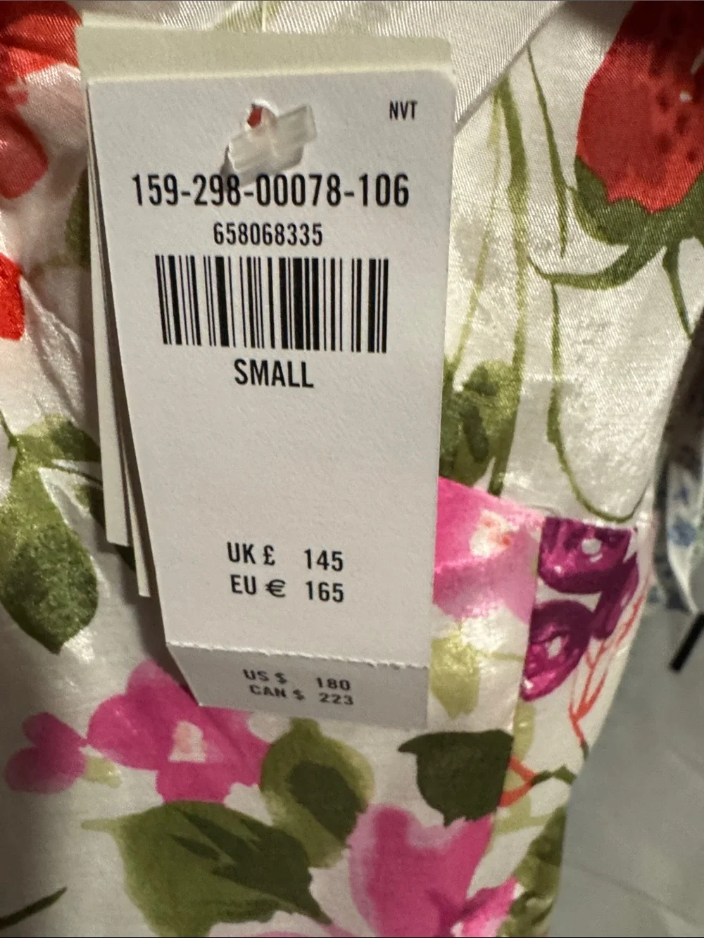 Abercrombie & Fitch Drama Puff Sleeve Maxi Dress in a vibrant red & pink floral